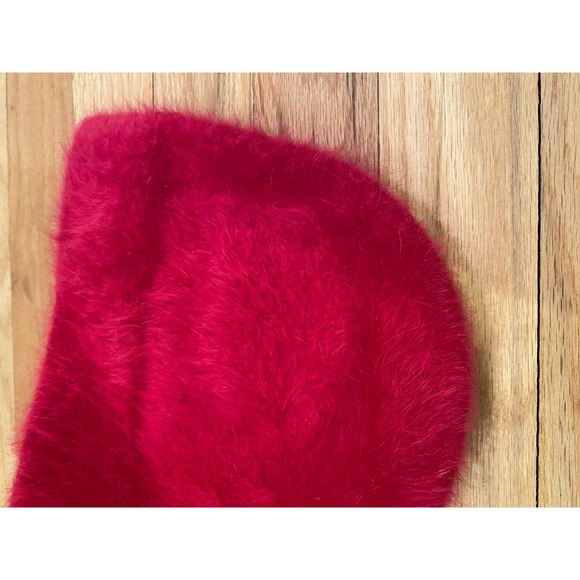 Pink Angora Rabbit Hair Hat - Picture 4 of 4